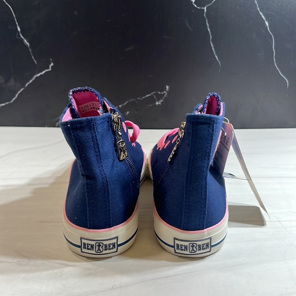 Ten Ben Girl’s High Top Sneakers Blue/Pink sz 3.5 - Picture 3 of 8